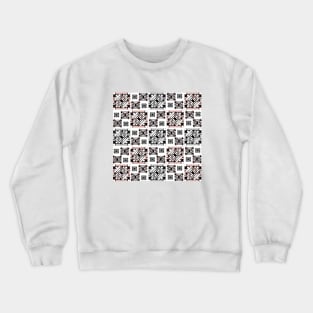 Mosaic Pattern. pink. white. grey. Crewneck Sweatshirt